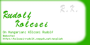 rudolf kolcsei business card
